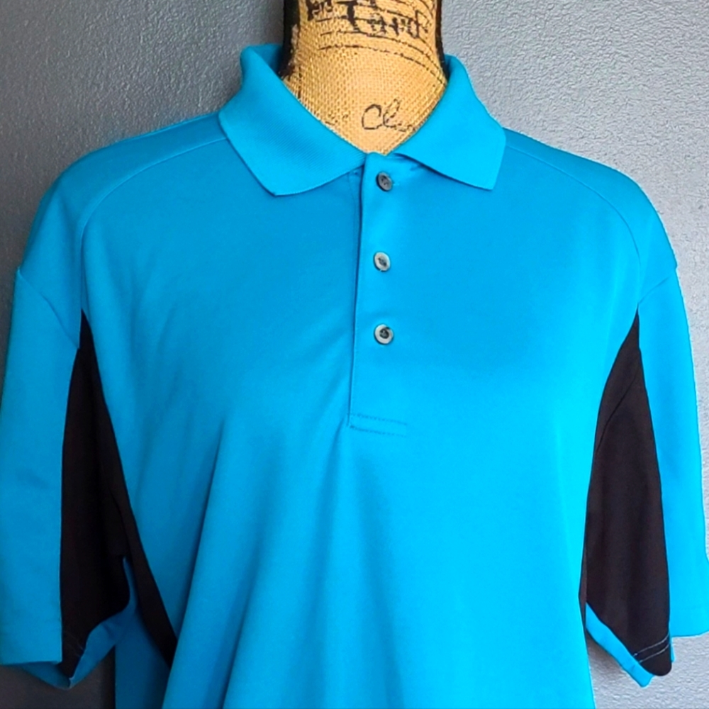 PGA Tour shirt Golf Shirt Unisex size Medium colors Black & Blue in perfect cond